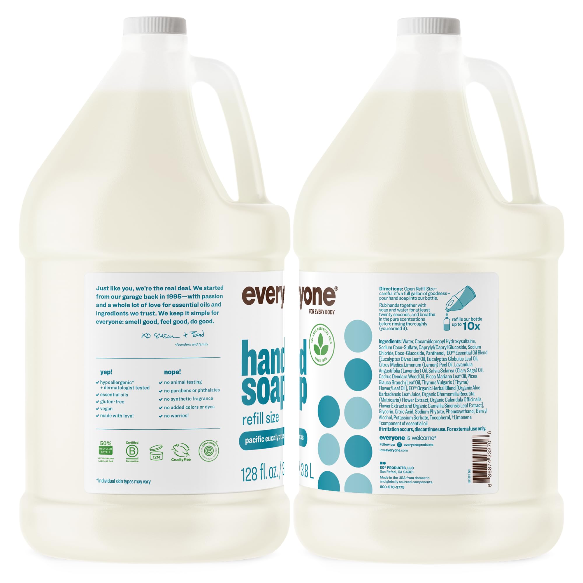 everyone label closeup highlighting ingredients and verification benefit