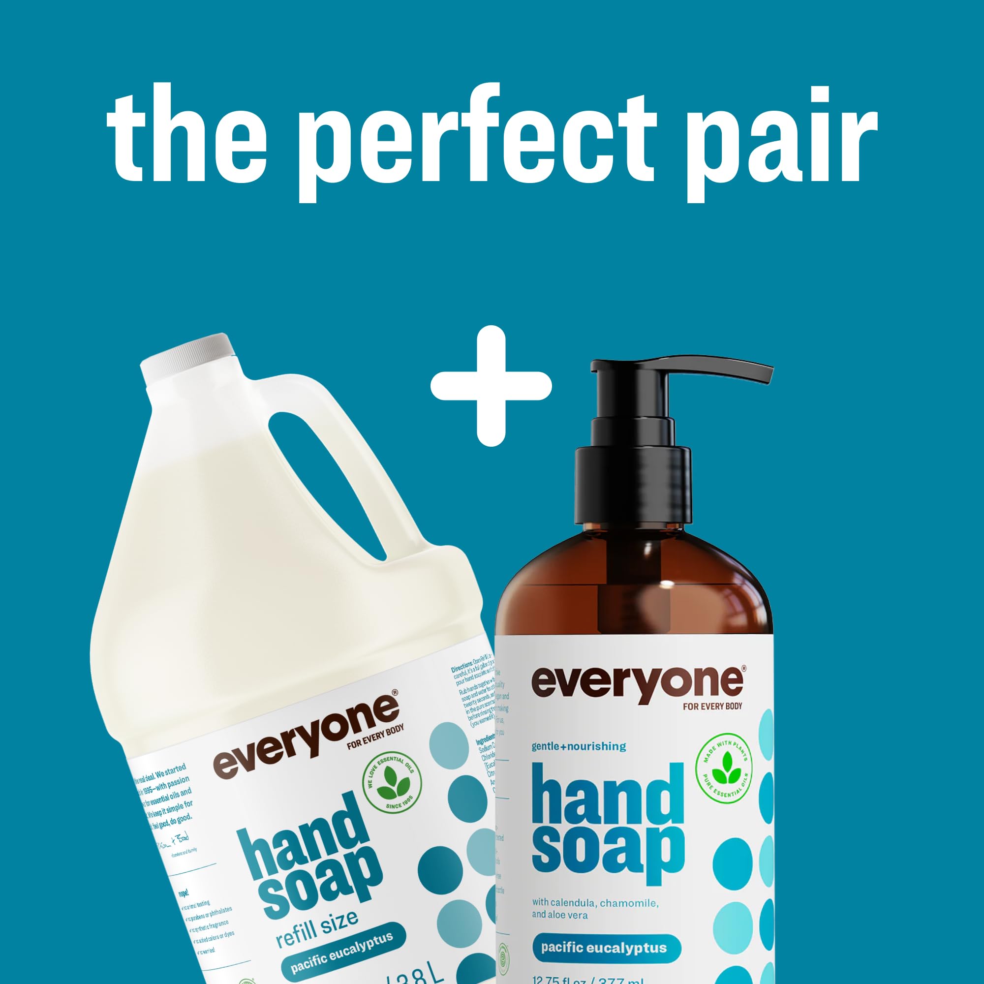 everyone gallon next to hand for scale showing value and volume benefit