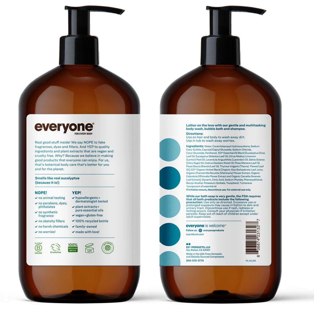 everyone for every body soap bar top-down view, showing size and smooth finish for easy use