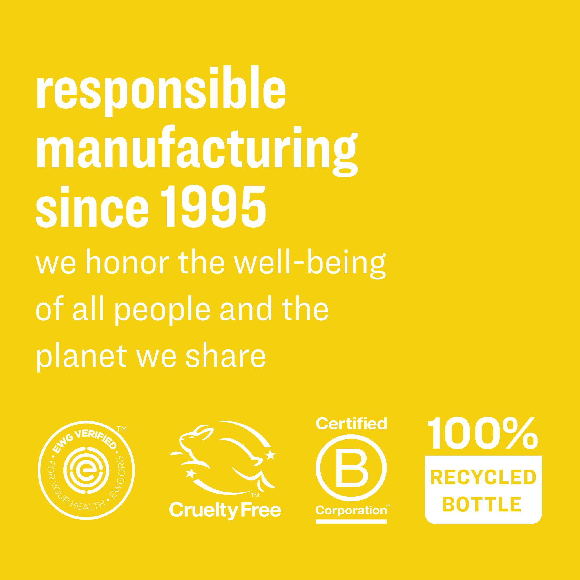 everyone recycled plastic mark on bottle showcasing sustainability benefit