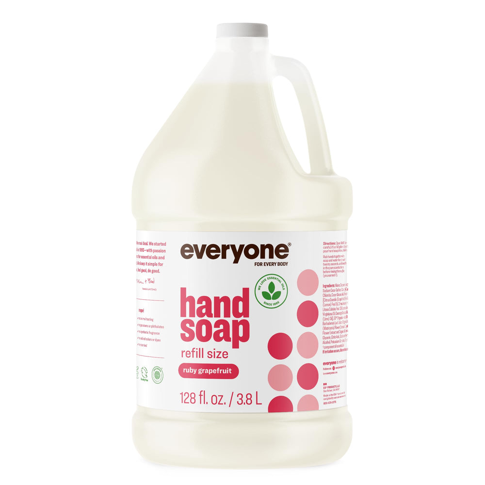 everyone brand gallon bottle front view showing packaging and refill benefit