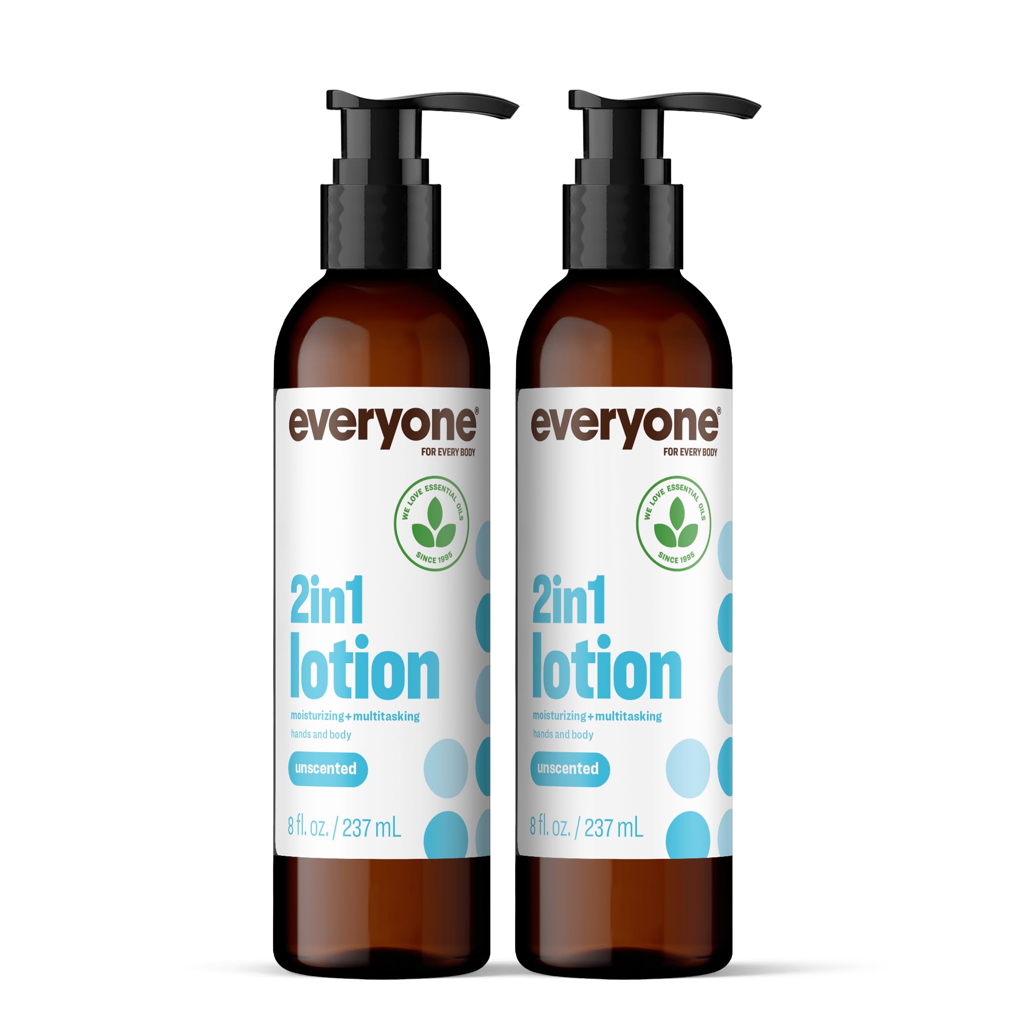 everyone front packaging showing two 8 oz bottles, convenient family pack