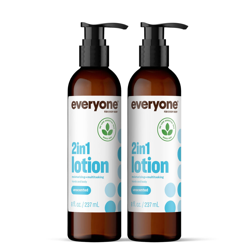 everyone front packaging showing two 8 oz bottles, convenient family pack