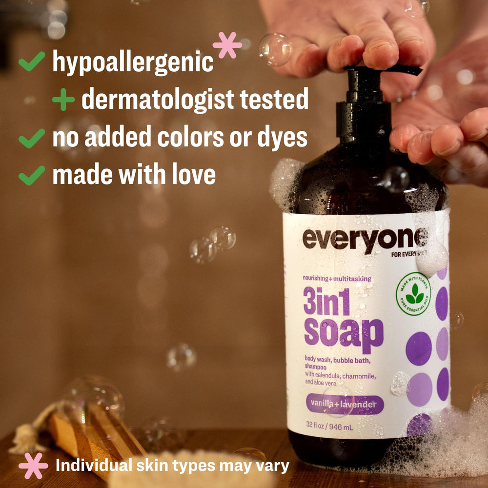 everyone pump and label close up highlighting ingredient transparency benefit