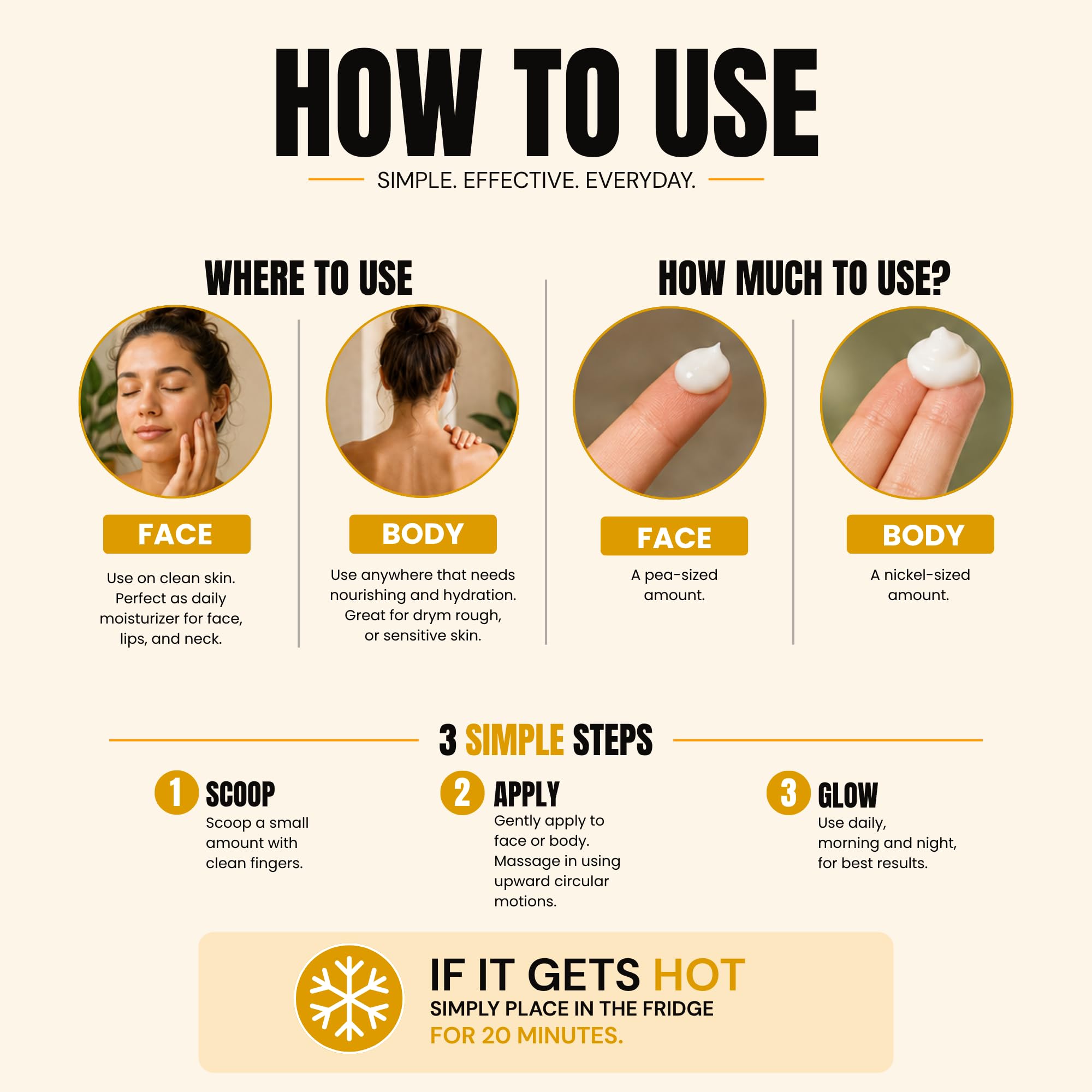 EVIL GOODS applying balm to hand to show hydration and quick absorption