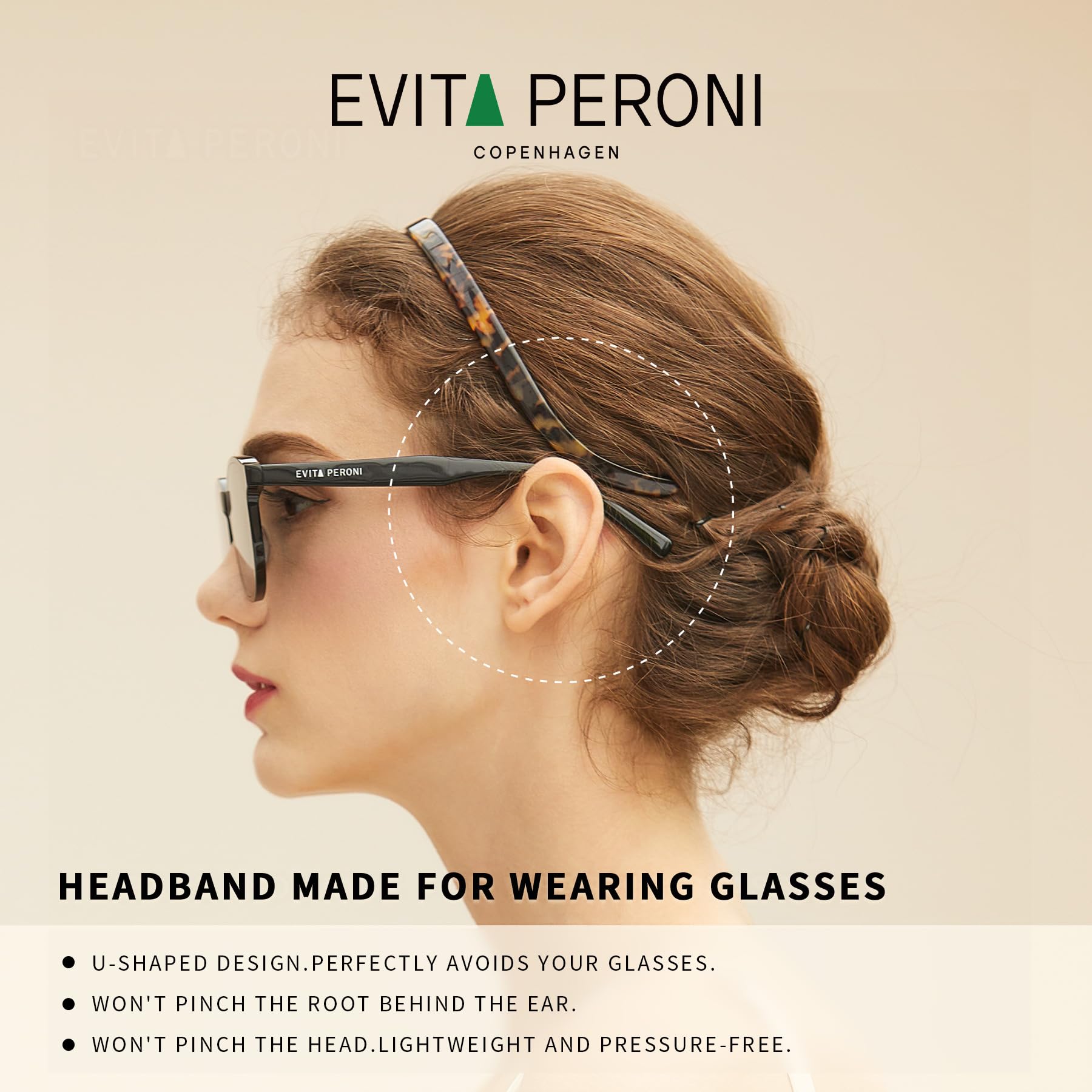 EVITA PERONI curved sides detail highlighting glasses clearance benefit