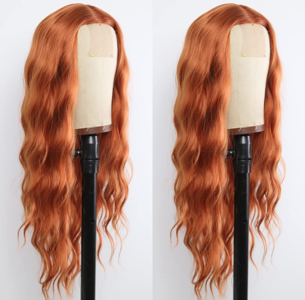EVLYNN back view showing 24-inch length and flowing waves for full coverage