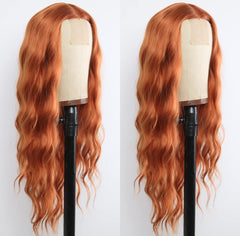 EVLYNN back view showing 24-inch length and flowing waves for full coverage