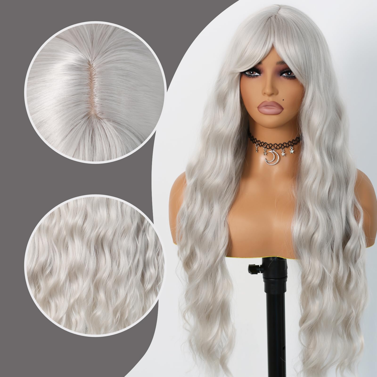 EVLYNN close-up of loose wave texture benefit: soft, tangle-resistant fiber