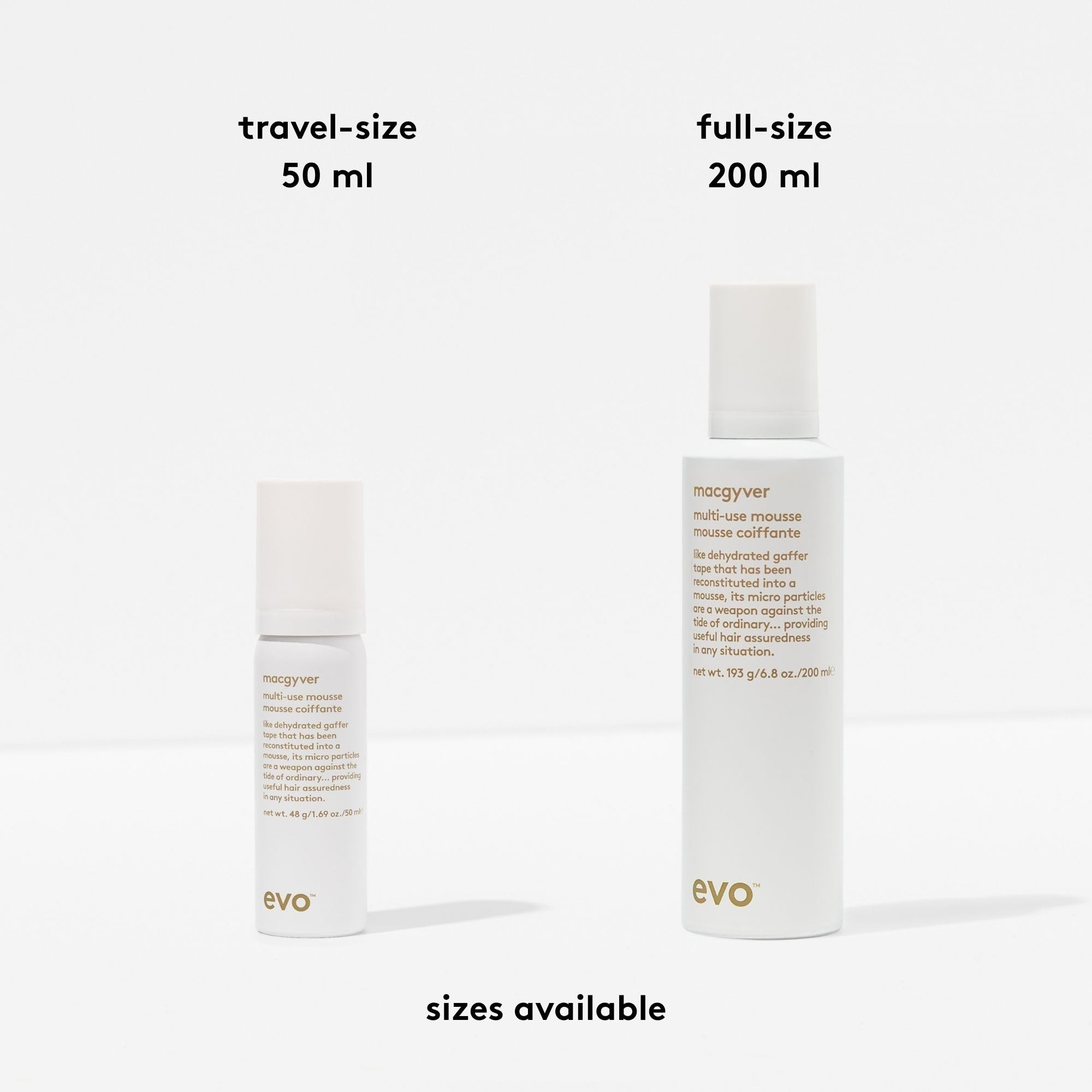 EVO Macgyver bottle next to hand to show size and easy-grip scale