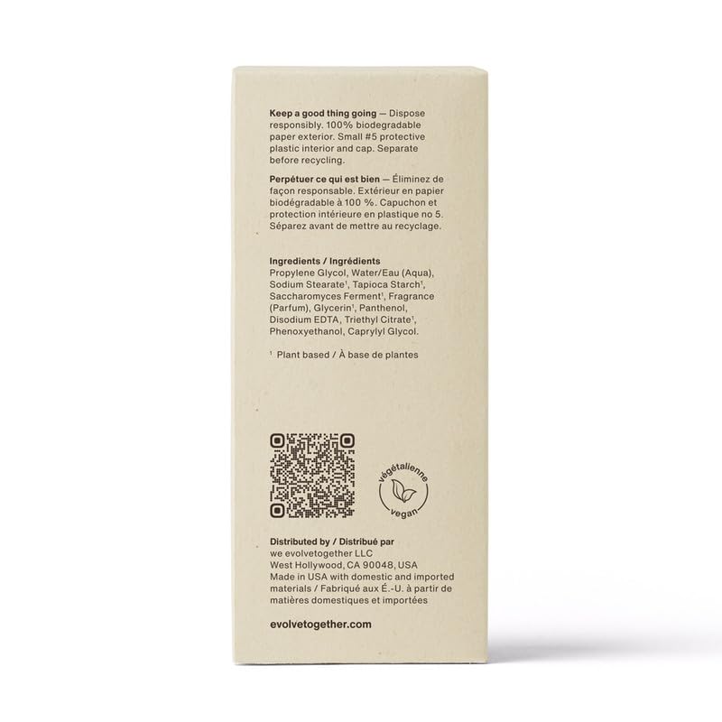 evolvetogether recyclable tube detail emphasizing eco-conscious packaging benefit
