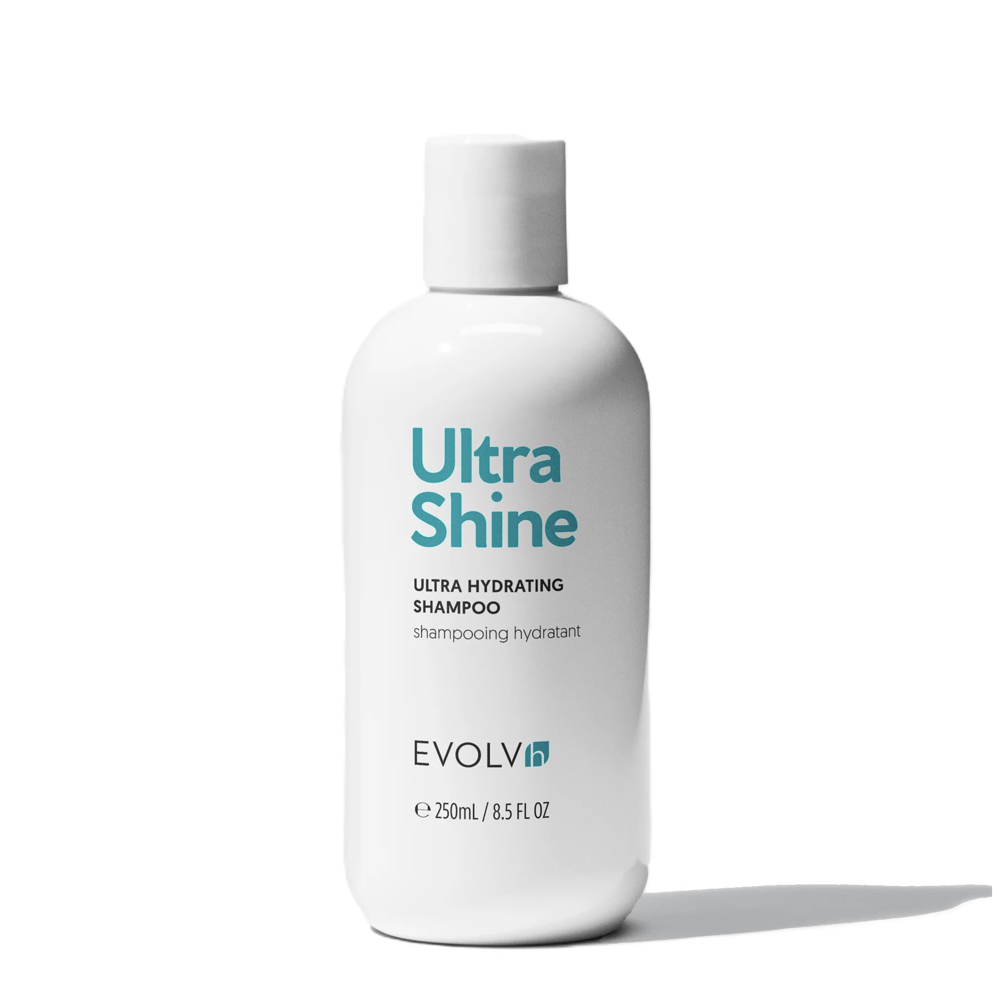 EVOLVh front bottle view highlighting UltraShine branding and benefit