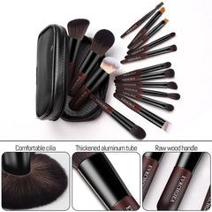 EVRCHGIEA brush set laid out with two puffs demonstrating full-face toolkit