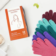 Evridwear showing both coarse and soft glove sides for tailored exfoliation
