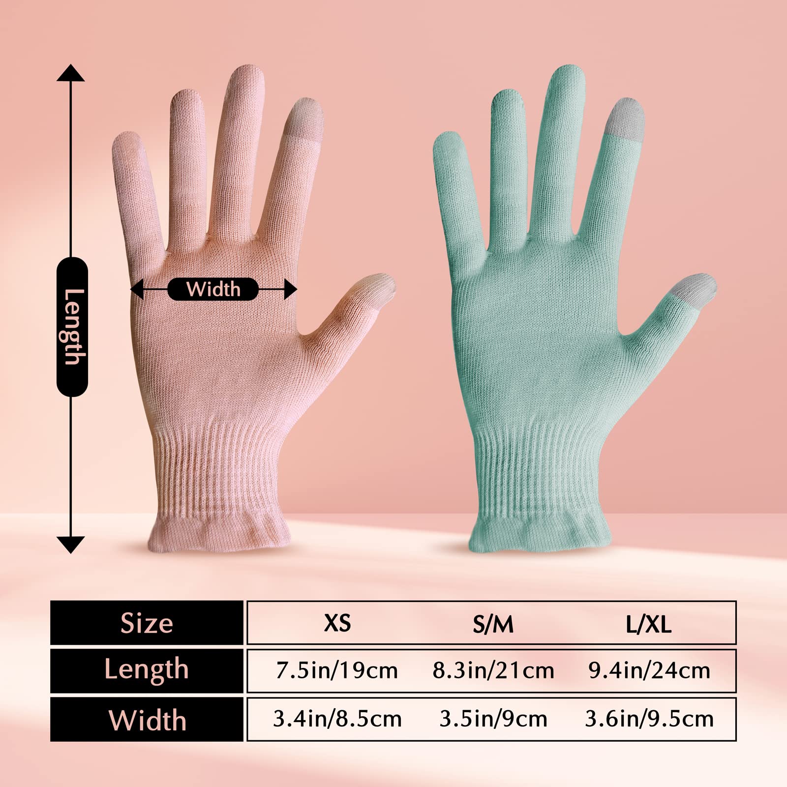 Evridwear gloves with lotion applied to hands improving overnight absorption