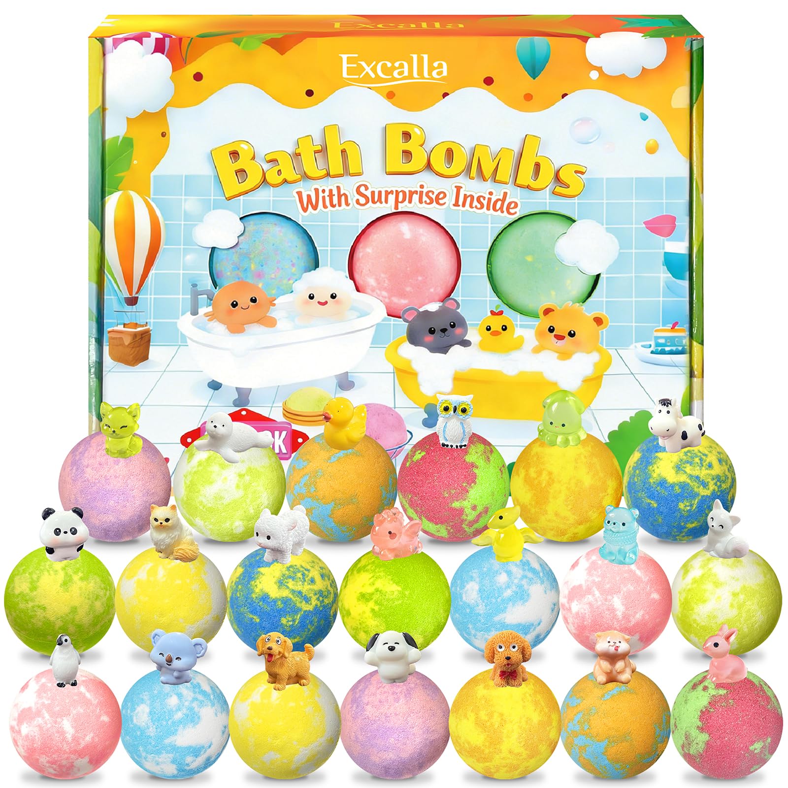 Excalla child smiling in tub using bath bomb encouraging positive baths