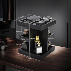 EXIN DECHEN layered storage holding bottles to organize fragrance collection