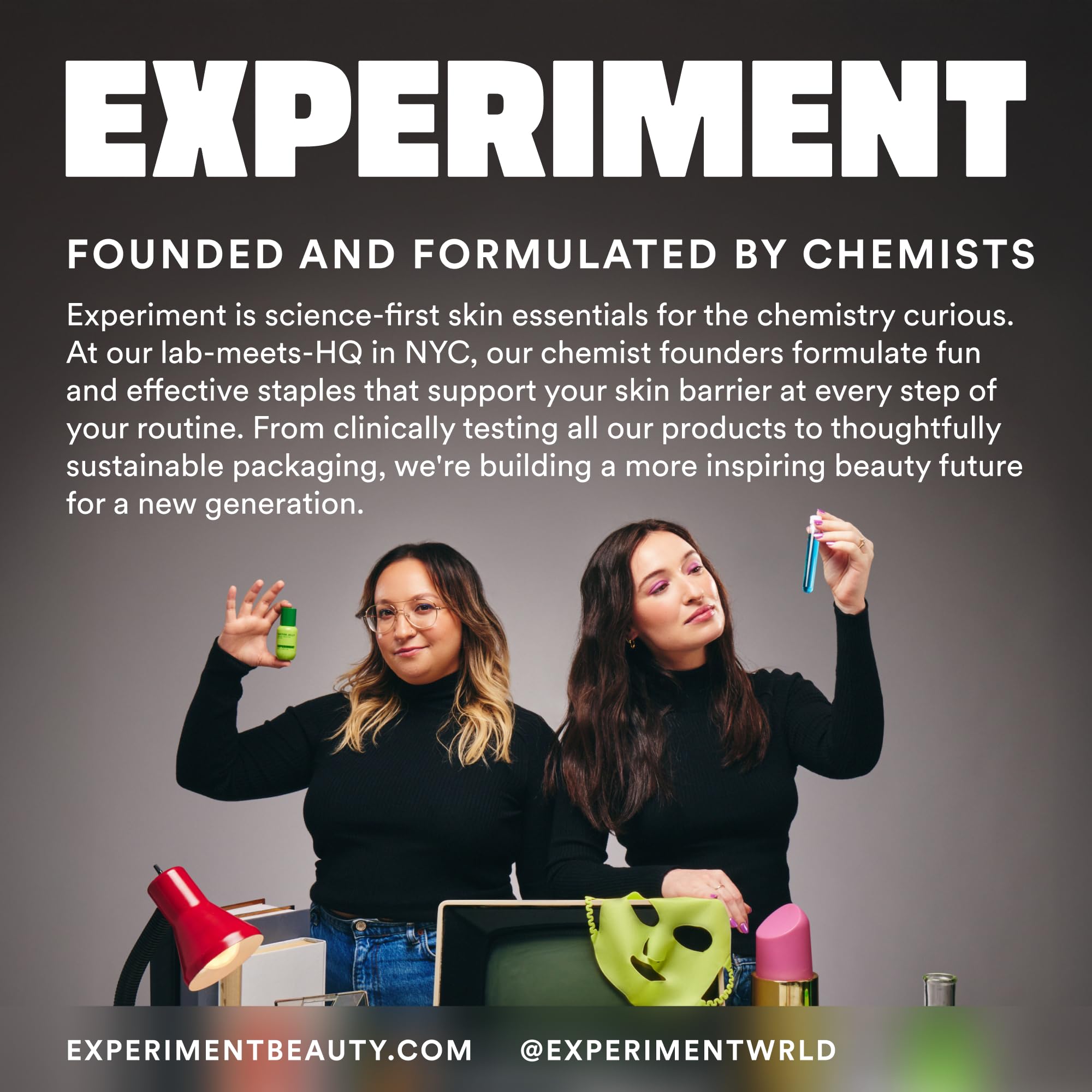 Experiment on bathroom counter lifestyle scene conveying daily skincare ritual