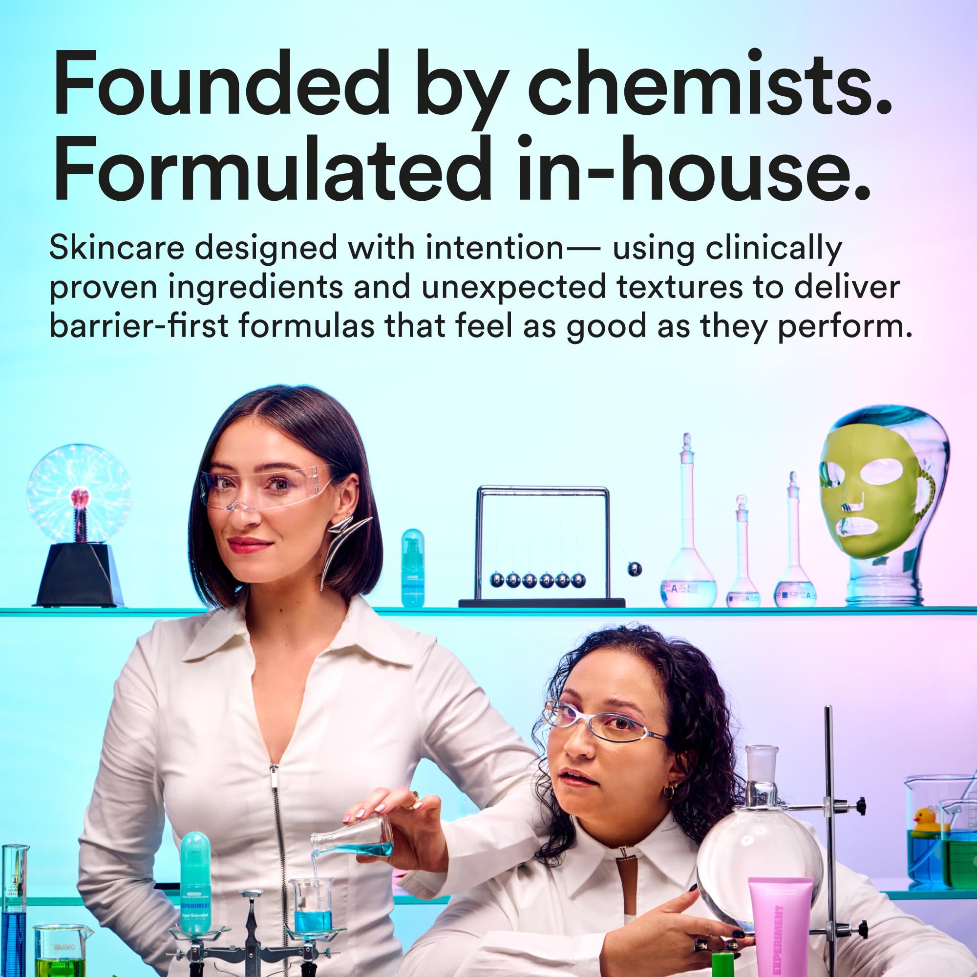 Experiment Softwear packaging label detail focusing on vegan and cruelty-free benefits