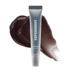Experiment lip balm front packaging showing sleek black tube and brand