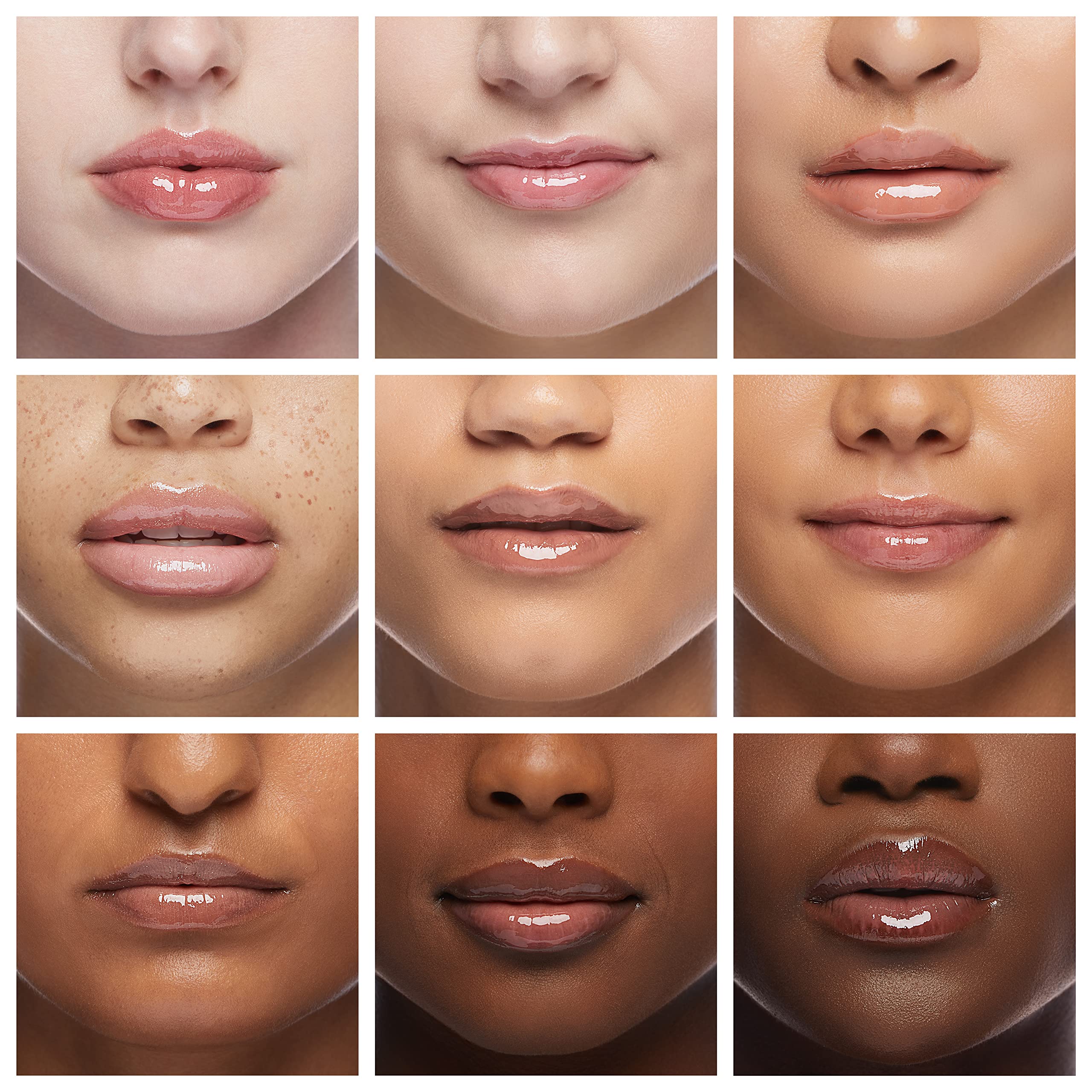 Expressions Girl applying gloss on child lips for simple, low-mess use