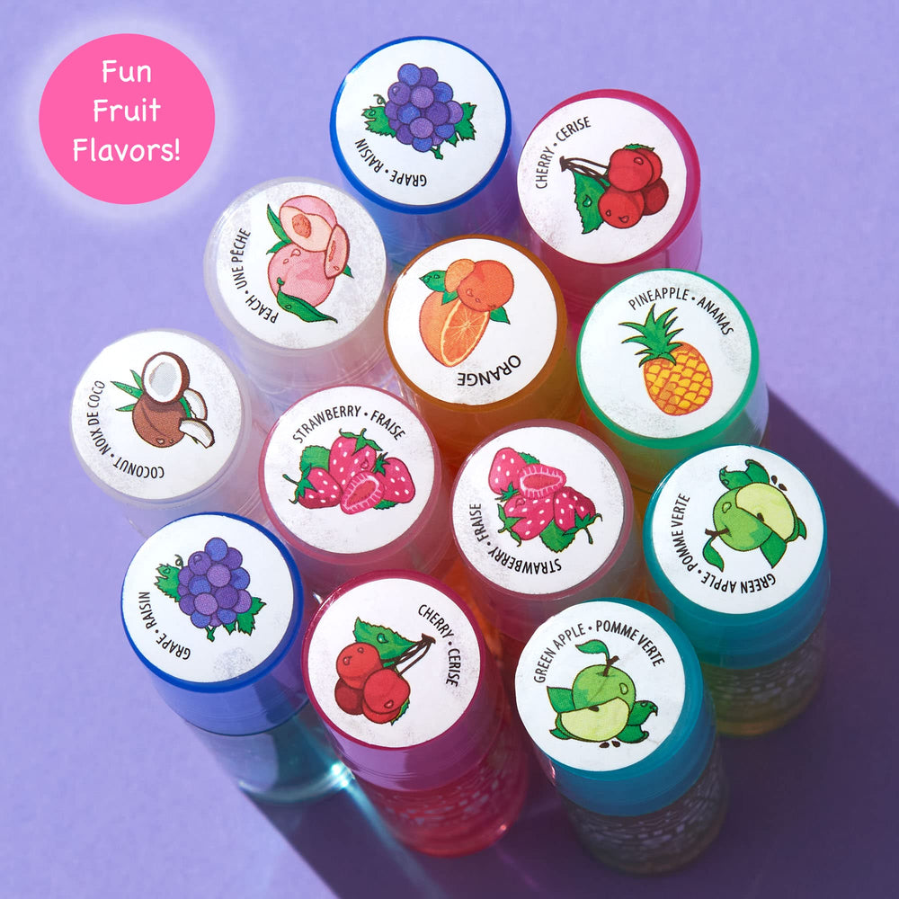 Expressions Girl flavor labels and color range highlighting fruity options