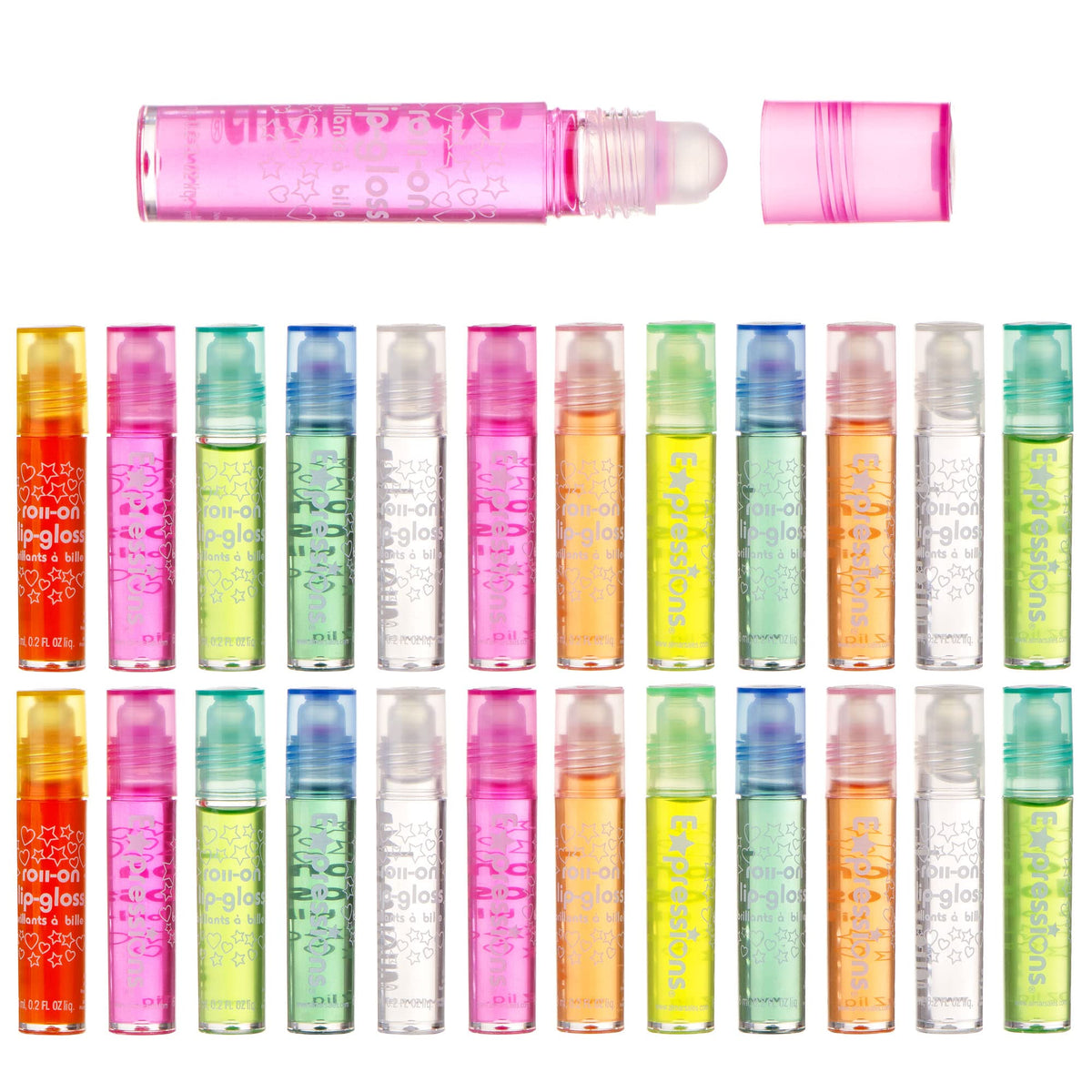 Expressions Girl front view case and glosses showing organization and convenience
