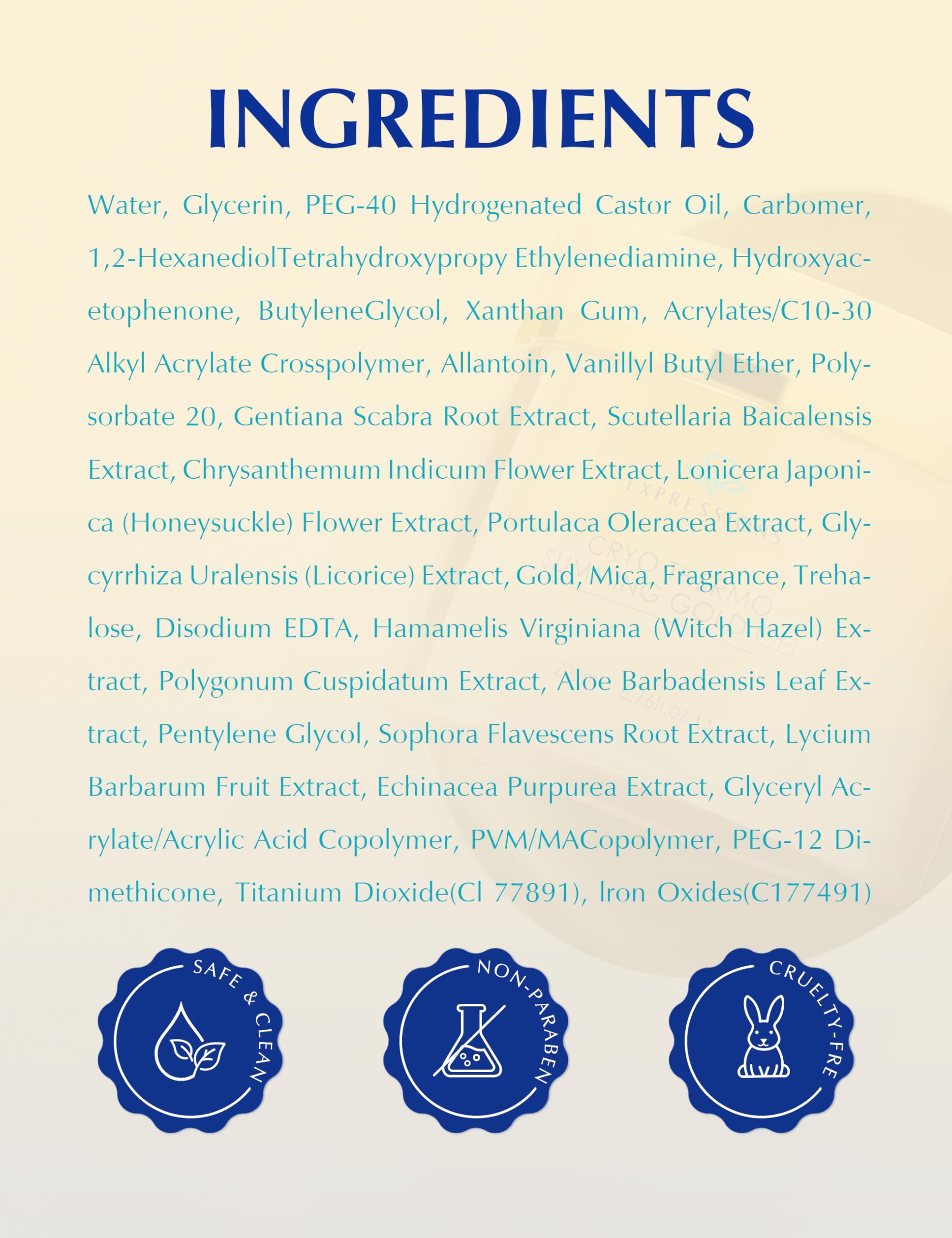 EXPRESSIONS WELLNESS product label close-up showing ingredient list and usage instructions