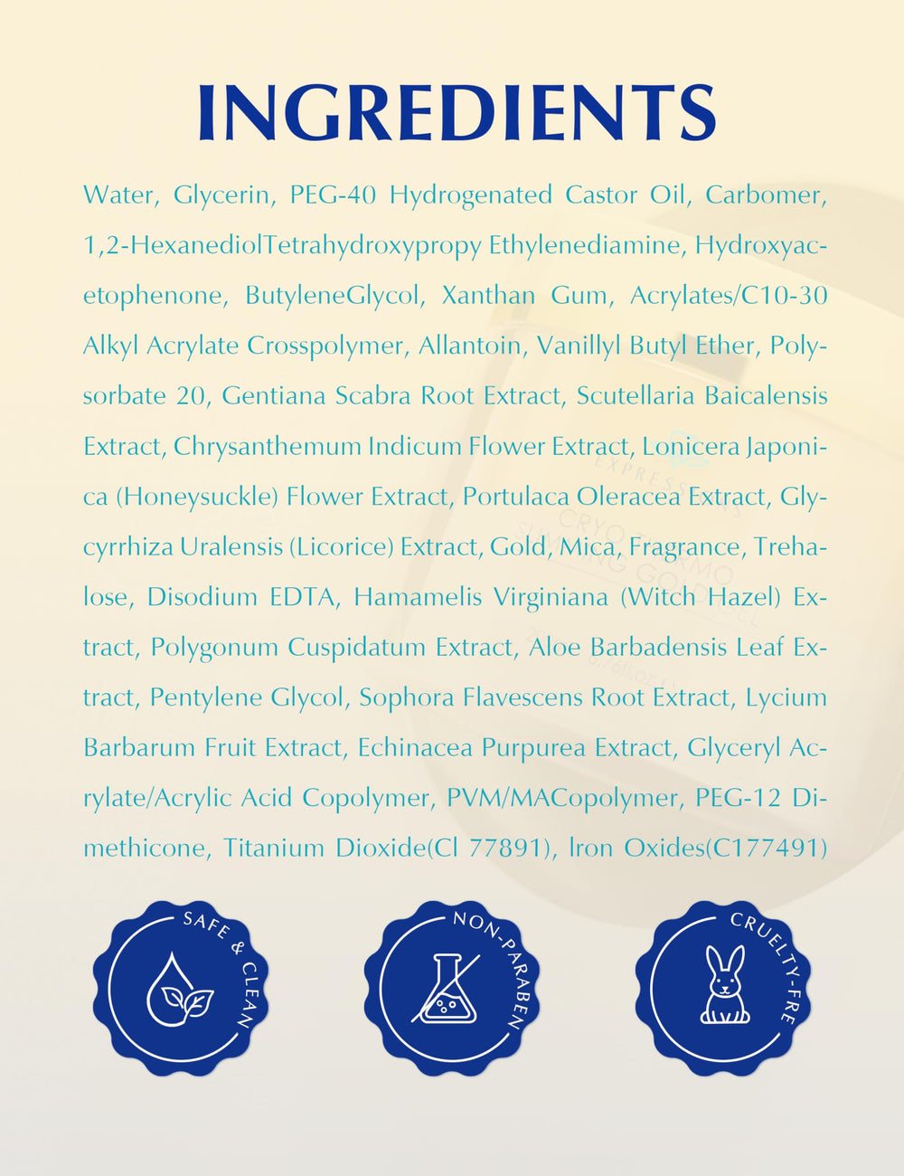 EXPRESSIONS WELLNESS product label close-up showing ingredient list and usage instructions