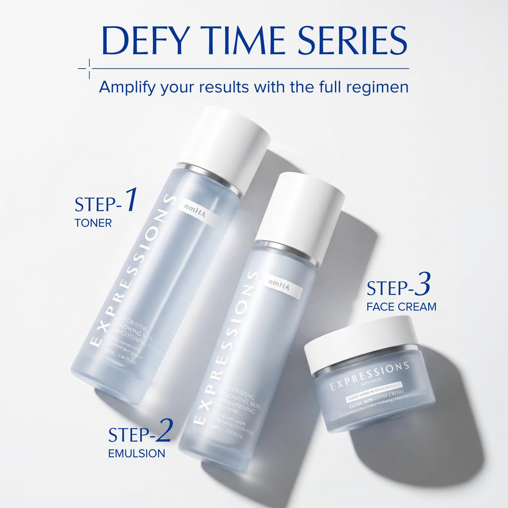 EXPRESSIONS WELLNESS in nighttime routine scene emphasizing overnight hydration recovery