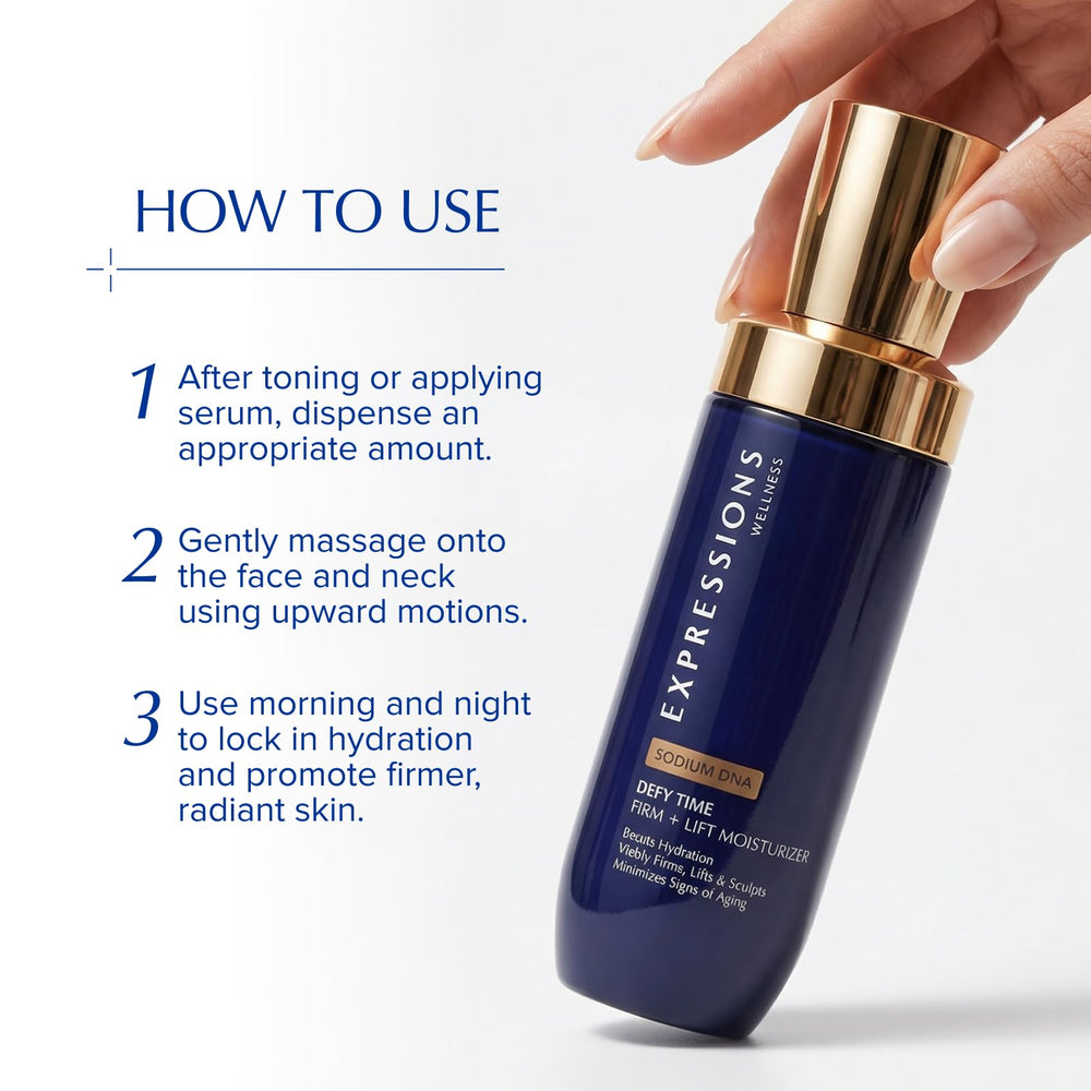 EXPRESSIONS WELLNESS size comparison with hand for compact 3.38 oz portability benefit
