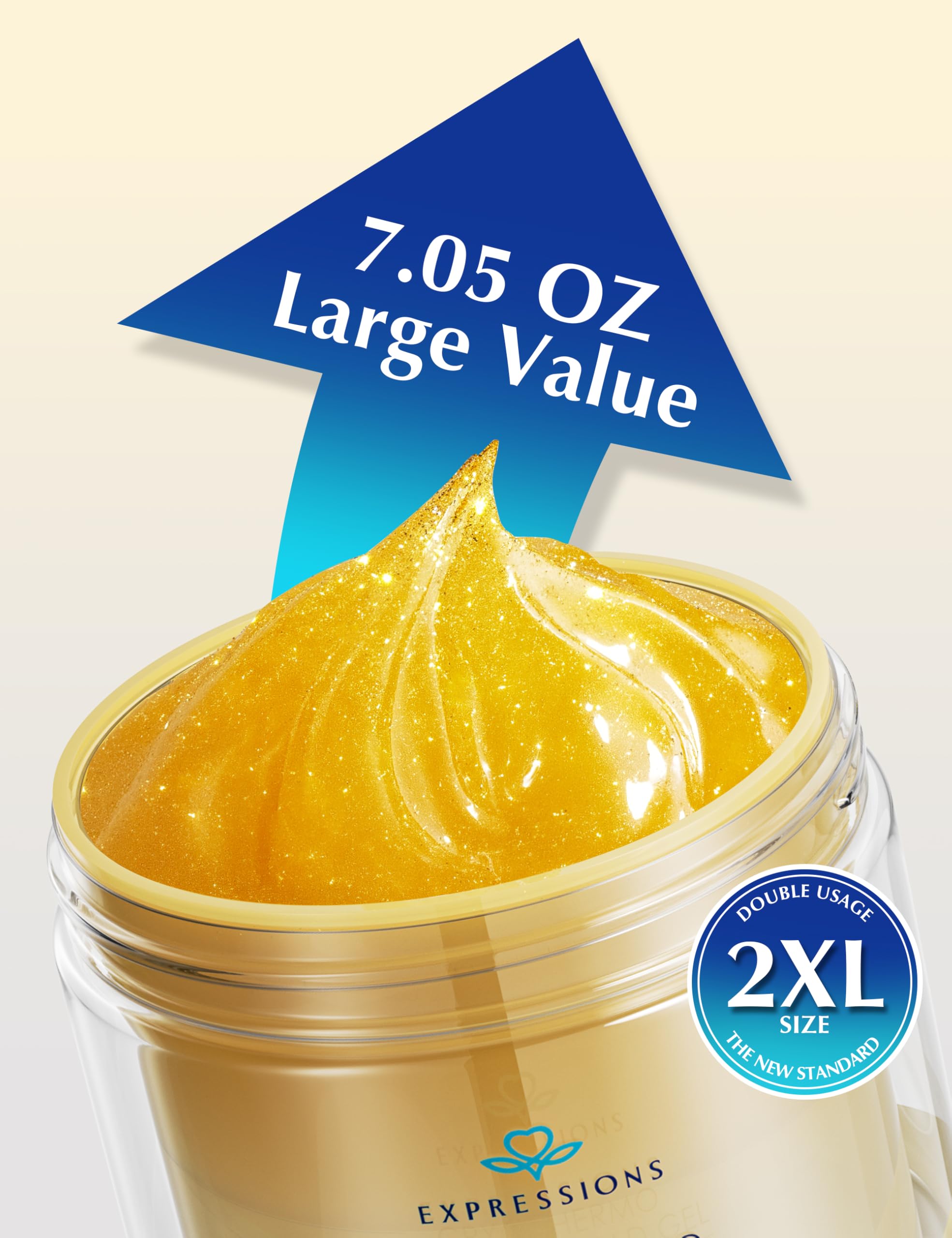 EXPRESSIONS WELLNESS two tubes in hand for scale showing 2x7.05oz value and portability benefit