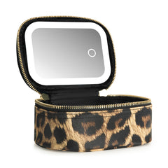 Extrei Gent front view of compact makeup bag showing zipper and shape, convenient storage