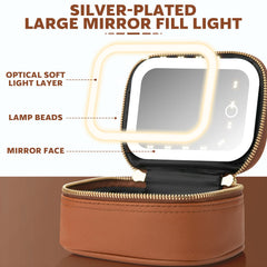 Extrei Gent next to lipstick and compact showing scale and storage benefit