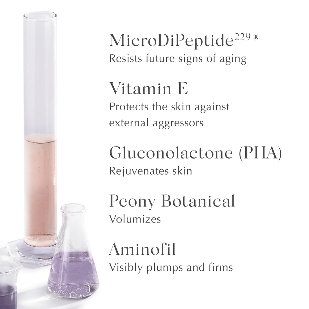 EXUVIANCE being applied to hand showing easy rub-in and immediate smoothing benefit