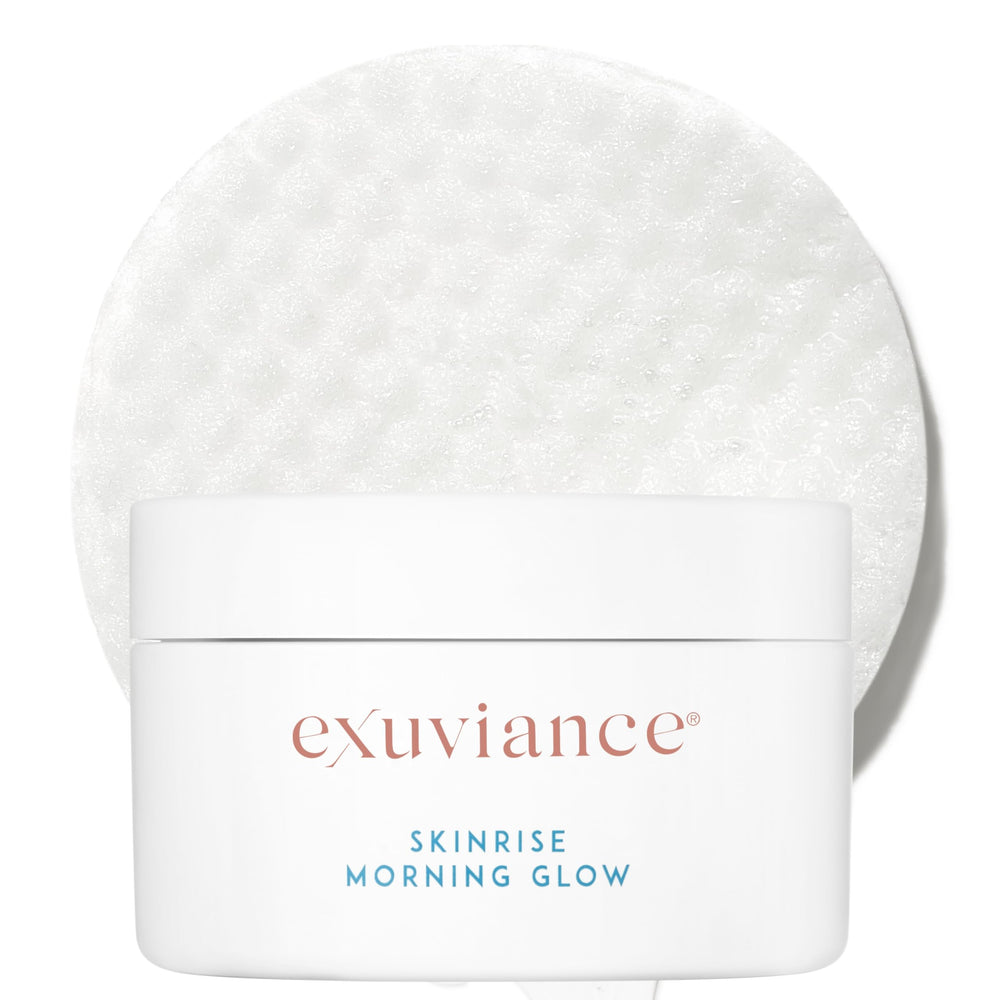 EXUVIANCE front packaging showing 60 pads and product benefit