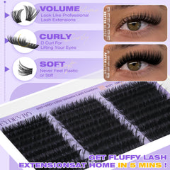 EYDEVRO precision tweezers and brushes displayed for controlled, neat cluster placement