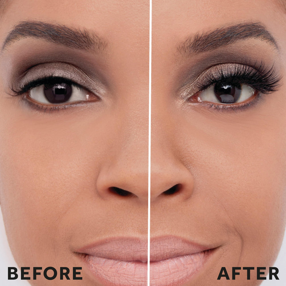 Eylure applicator tool beside lashes for easy precise application benefit