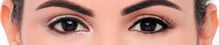 Eylure lashes applied on eye showing outer-edge lift for a flirtatious elongation