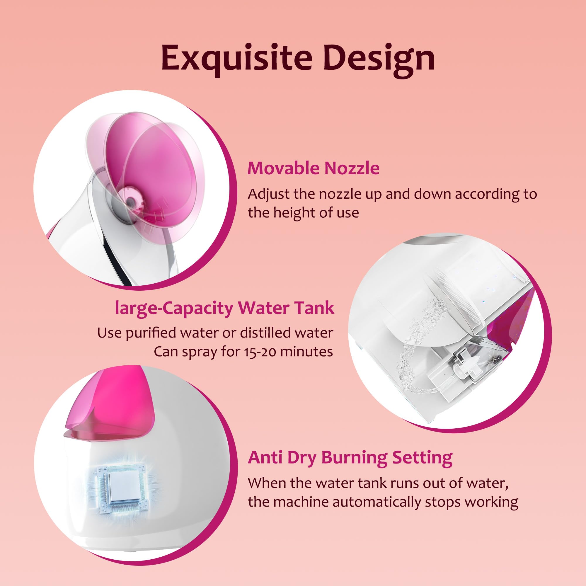 EZBASICS facial steamer in use demonstrating at-home spa benefits