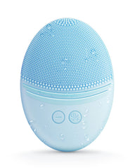 EZBASICS front view of blue brush showing shape and controls for easy cleansing