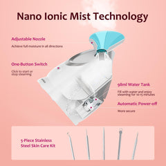 EZBASICS nozzle adjustment detail highlighting directed steam for targeted treatment