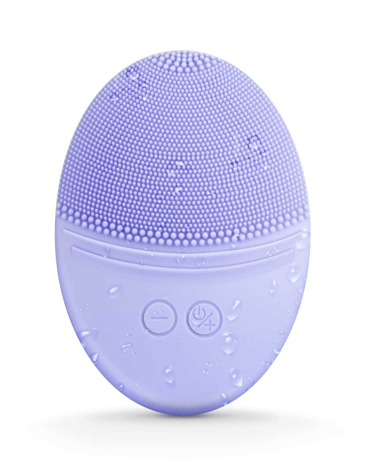 EZBASICS violet facial brush front view showing compact design and easy grip
