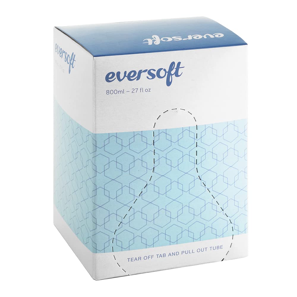 EZPULL spout and connection detail of Eversoft refill showing easy, mess-free attachment