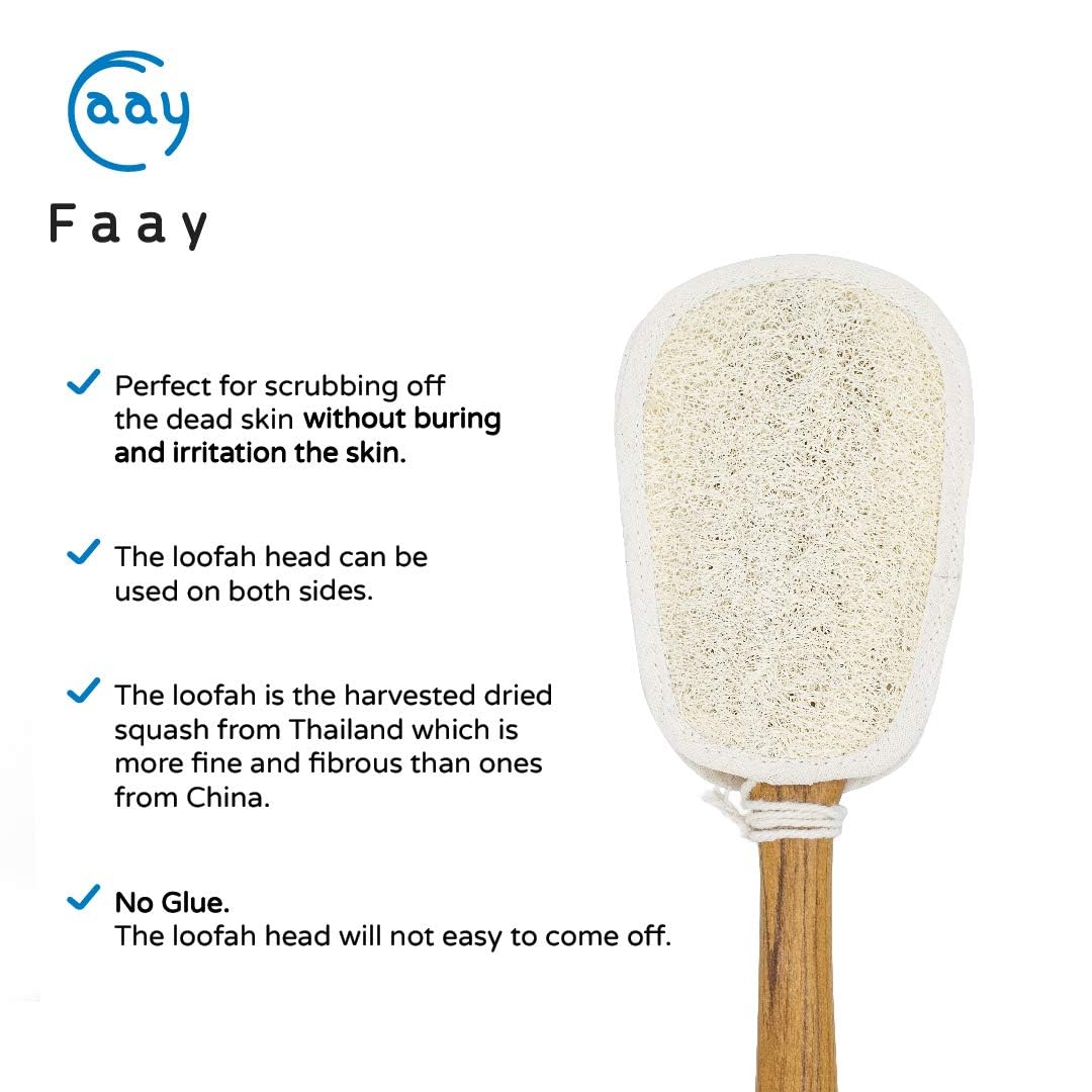 FAAY close-up of natural luffa texture showing abrasive pores for effective exfoliation