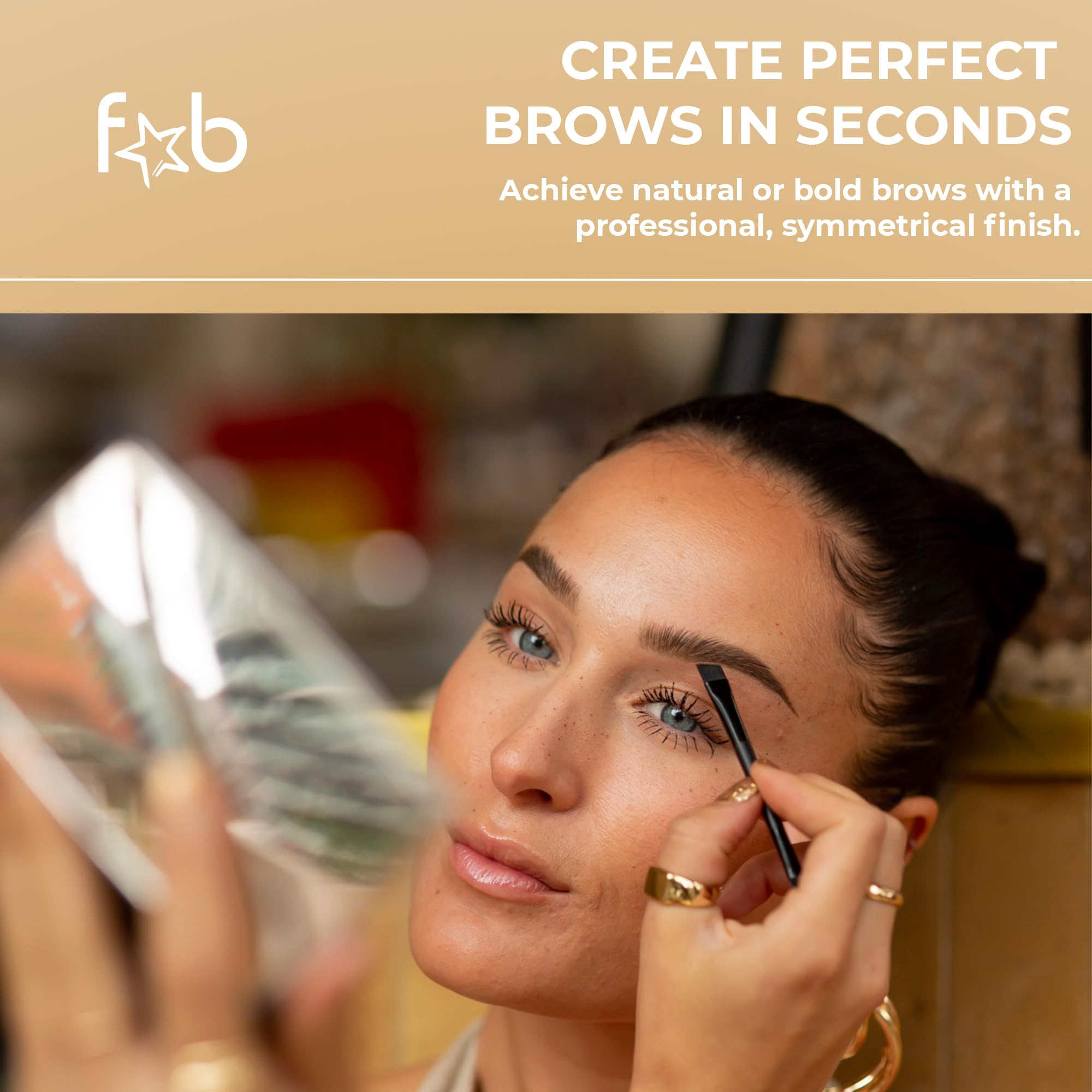 Fab Brows close-up of duo powder texture, blendable pigments for natural finish