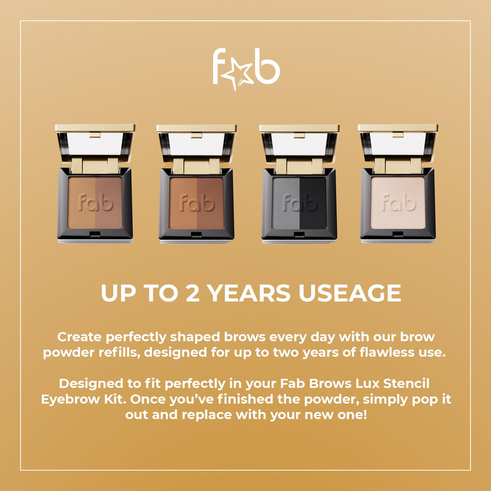 Fab Brows packaging back label showing ingredients and ethical claims