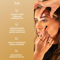 Fab Brows set of six reusable brow stencils, guides for symmetrical shaping