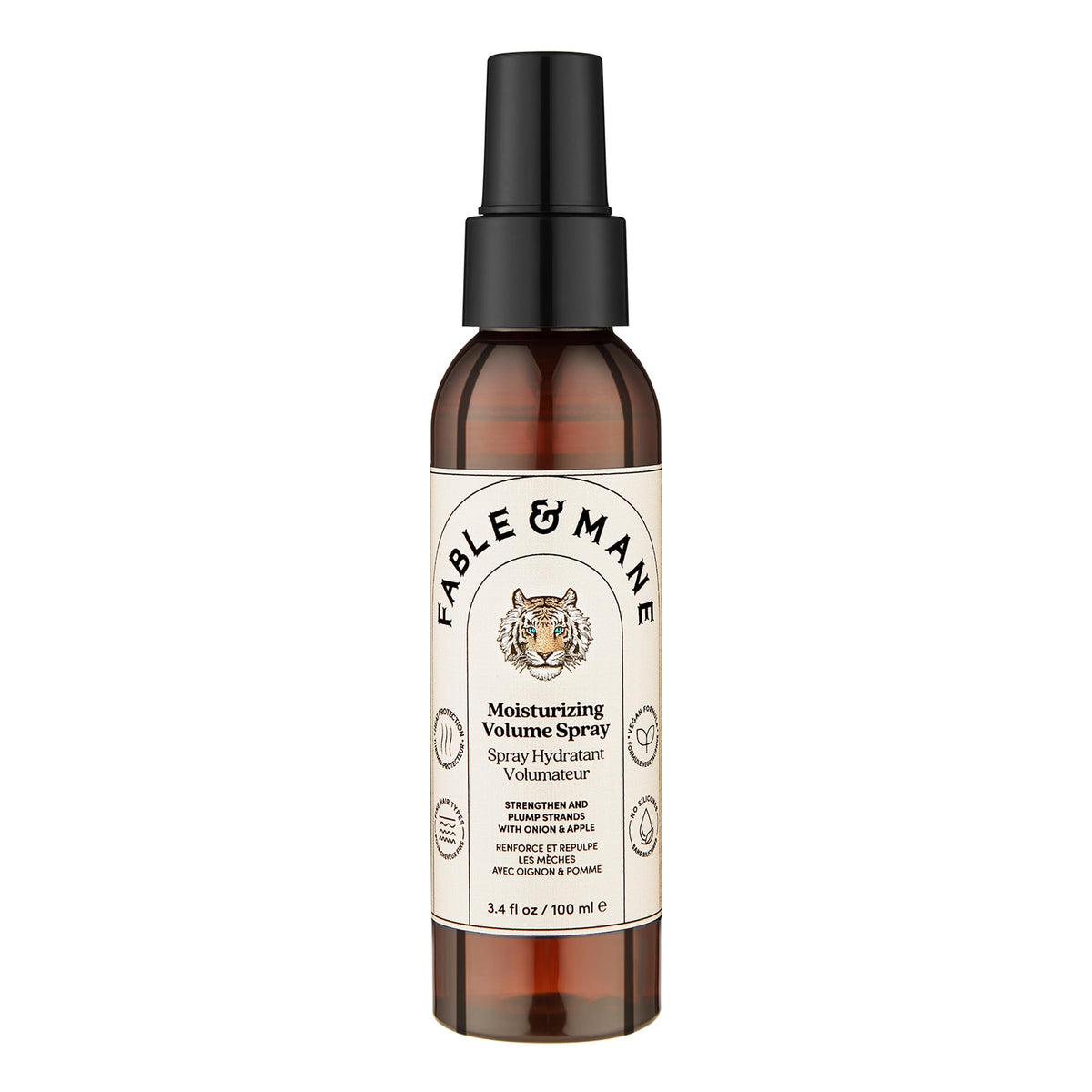 Fable & Mane front packaging showing bottle and logo, communicates premium volume benefit