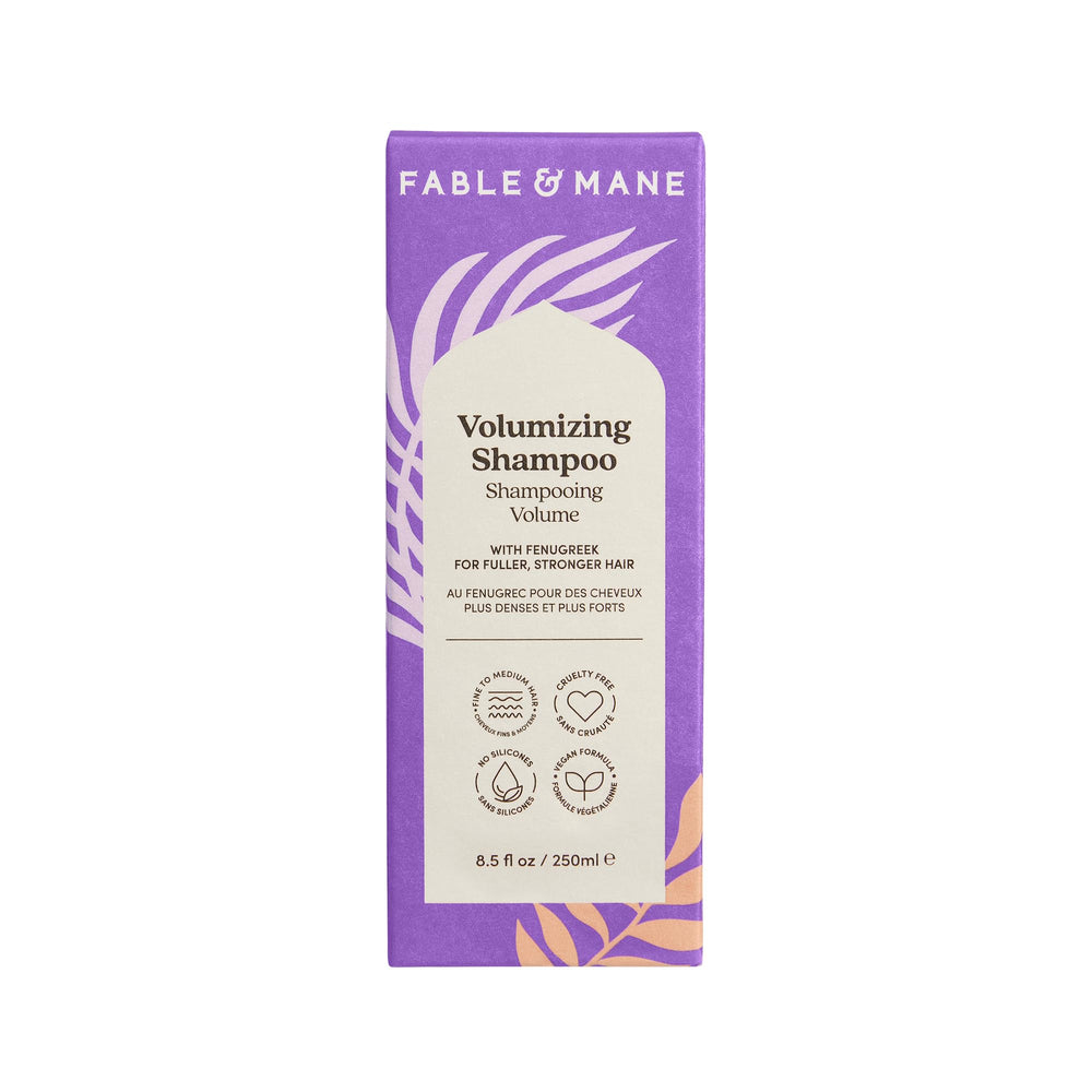 Fable & Mane shampoo and conditioner pair flatlay for fuller hair routine